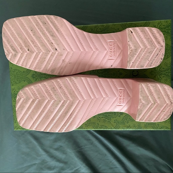 Pink Gucci Block Sandals - Picture 8 of 10